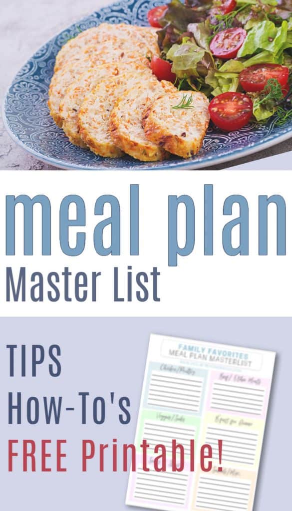 meal planning free printable, how to make meal list