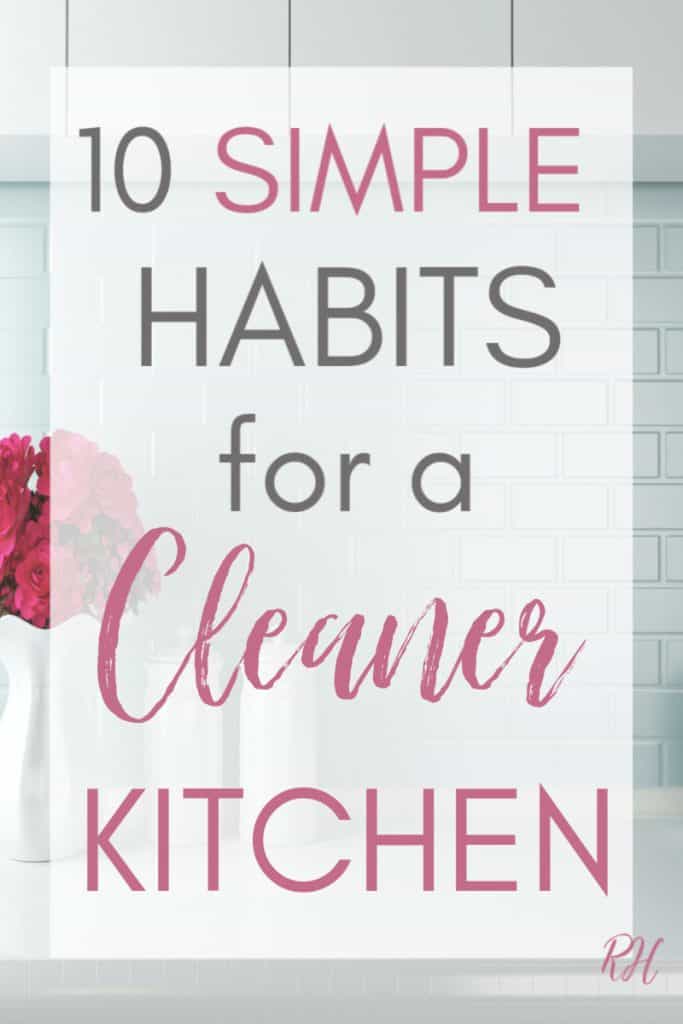 flowers on kitchen counter, habits for cleaner kitchen